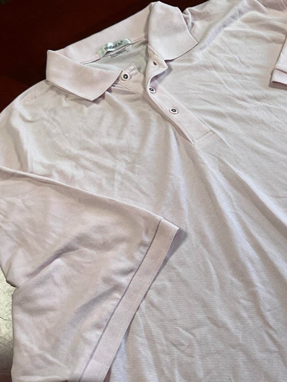 Mens Light Pink Performance Moisture Wicking Short Sleeve Golf Polo (3XL)